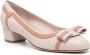 Ferragamo Vara stripe low-heel leather pumps Pink - Thumbnail 2