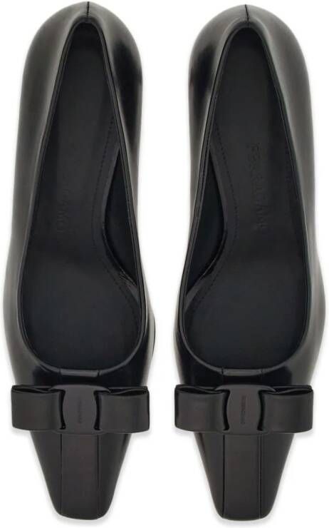 Ferragamo Varina 60mm bow-detail leather pumps Black