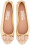 Ferragamo Varina raffia ballerina shoes Neutrals - Thumbnail 4