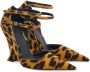 Ferragamo Vidya 105mm leopard-pattern leather pumps Brown - Thumbnail 2