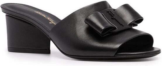 Ferragamo Viva Bow 60mm mules Black