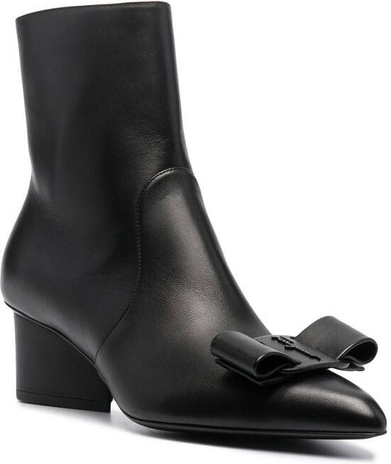 Ferragamo Viva bow-detail boots Black
