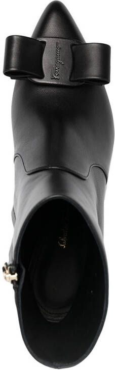 Ferragamo Viva bow-detail boots Black
