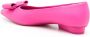 Ferragamo Viva bow-detail leather ballerina shoes Pink - Thumbnail 3