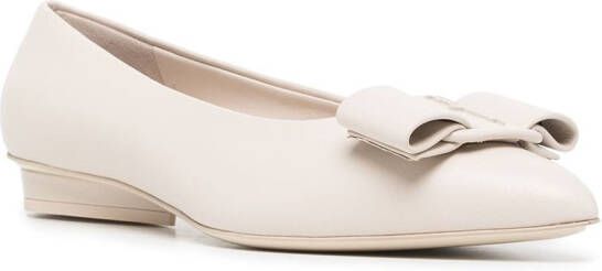 Ferragamo Viva leather flat shoes Neutrals