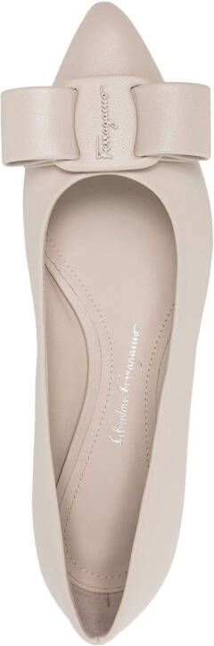 Ferragamo Viva leather flat shoes Neutrals