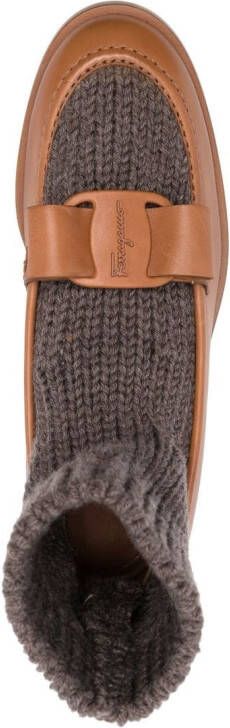 Ferragamo Viva vara-bow loafers Brown