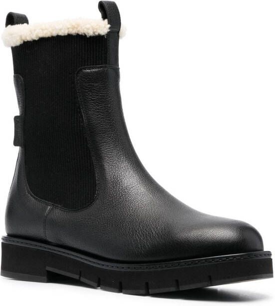 Ferragamo wool-lined Chelsea boots Black
