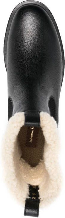 Ferragamo wool-lined Chelsea boots Black