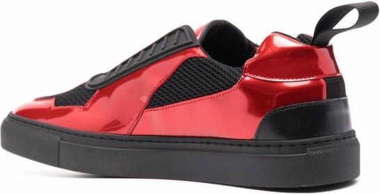 Ferrari layered laminated-effect sneakers