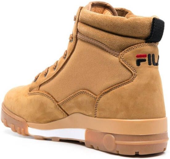 Fila Grunge leather ankle boots Brown