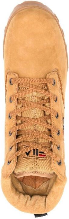 Fila Grunge leather ankle boots Brown