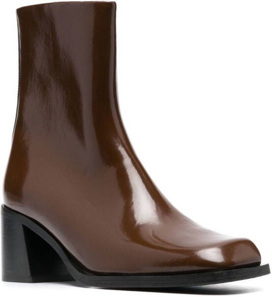 Filippa K side-zip 70mm ankle boots Brown