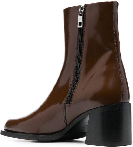 Filippa K side-zip 70mm ankle boots Brown