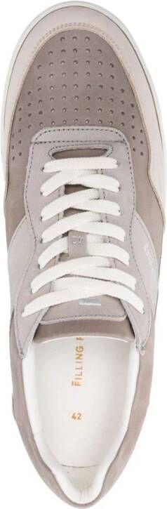 Filling Pieces logo-print suede sneakers Neutrals
