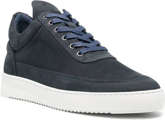 Filling Pieces low-top suede sneakers Blue