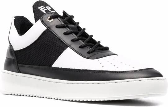 Filling Pieces two-tone panelled trainers Black