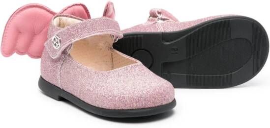 Florens appliqué-detail leather sandals Pink
