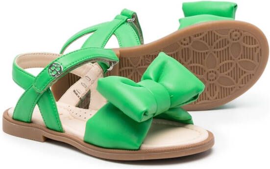 Florens bow-detail open-toe sandals Green