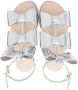 Florens bow-detailed metallic sandals Silver - Thumbnail 3