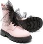 Florens bow-tulle detail leather boots Pink - Thumbnail 2