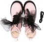 Florens bow-tulle detail leather boots Pink - Thumbnail 3