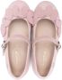 Florens butterfly-appliqué leather ballerina shoes Pink - Thumbnail 3
