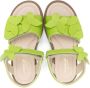 Florens butterfly-appliqué leather sandals Green - Thumbnail 3