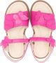 Florens butterfly-appliqué leather sandals Pink - Thumbnail 3
