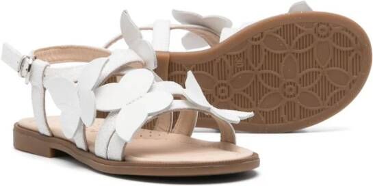 Florens butterfly-motif leather sandals White