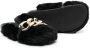 Florens chain-trim faux-fur slippers Black - Thumbnail 2