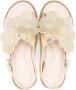 Florens floral-appliqué leather sandals Gold - Thumbnail 3