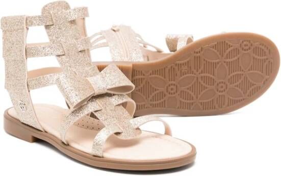 Florens glitter ankle sandals Gold