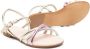 Florens metallic-effect leather sandals Pink - Thumbnail 2