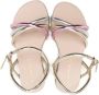 Florens metallic-effect leather sandals Pink - Thumbnail 3
