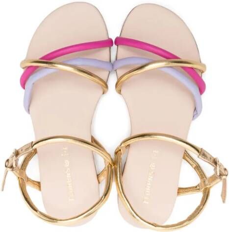 Florens open-toe leather sandals Gold