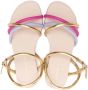 Florens open-toe leather sandals Gold - Thumbnail 3