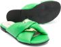 Florens padded leather slippers Green - Thumbnail 2