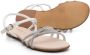 Florens rhinestoned flat leather sandals White - Thumbnail 2