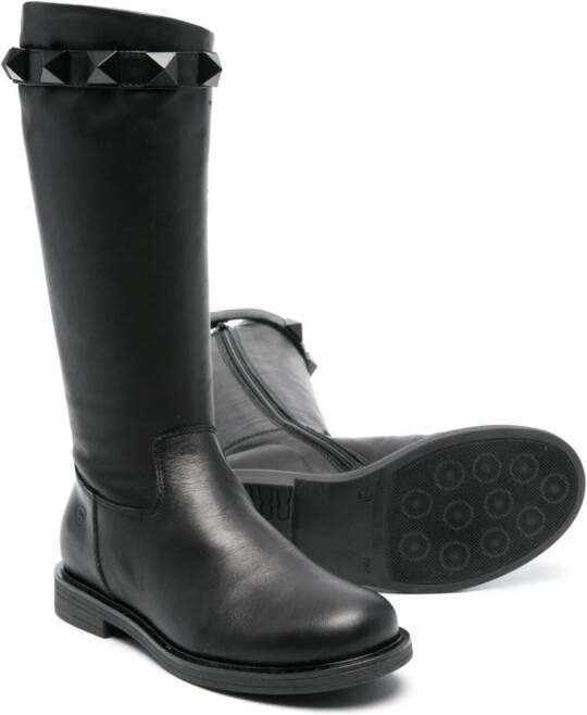 Florens stud-embellished knee-high boots Black