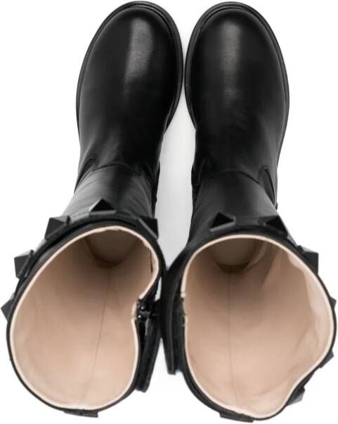 Florens stud-embellished knee-high boots Black