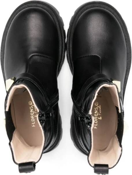 Florens stud-embellished leather ankle boots Black