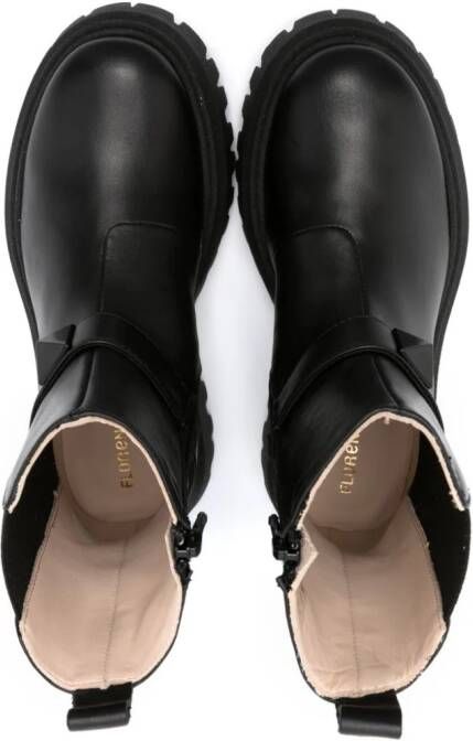Florens stud-embellished leather boots Black