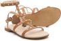 Florens stud-embellished leather gladiator sandals Brown - Thumbnail 2