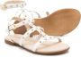 Florens stud-embellished leather gladiator sandals White - Thumbnail 2