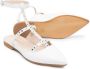 Florens studded pointed-toe ballerina shoes White - Thumbnail 2
