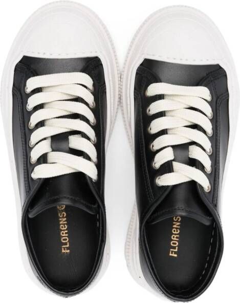 Florens two-tone leather sneakers Black