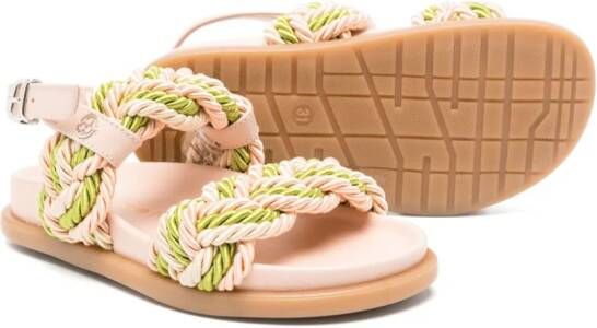 Florens woven-cords sandals Pink