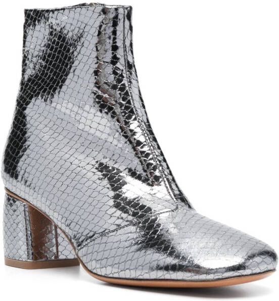 Forte 65mm metallic ankle boots Grey