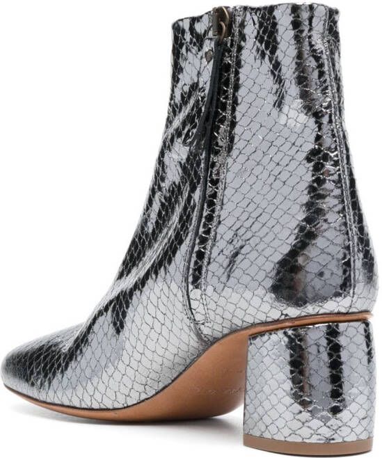 Forte 65mm metallic ankle boots Grey